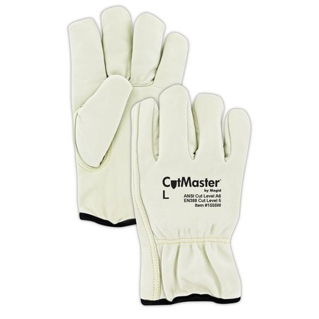 MAGID Cutmaster 1555W Thermal Leather Drivers Glove – Cut Level A6, Medium 1555W-M